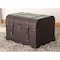 Vintiquewise Antique Style Black Wooden Steamer Trunk, Coffee Table QI003252L - alternate 6